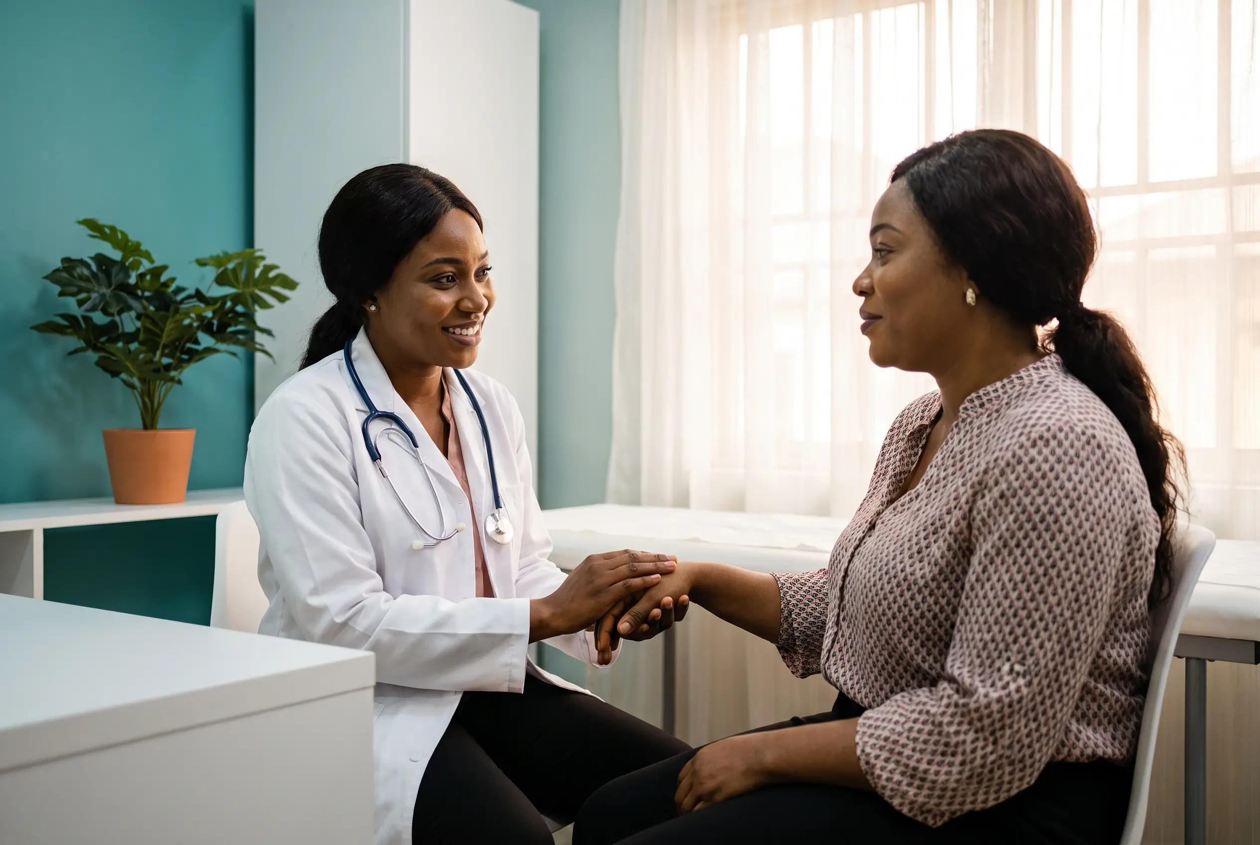 A doctor attending to a patient at a Liberty Life partner hospital